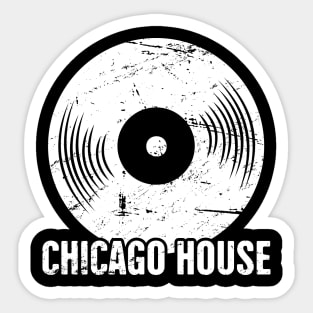 Vinyl Record Chicago House Electronic Music Gift Sticker